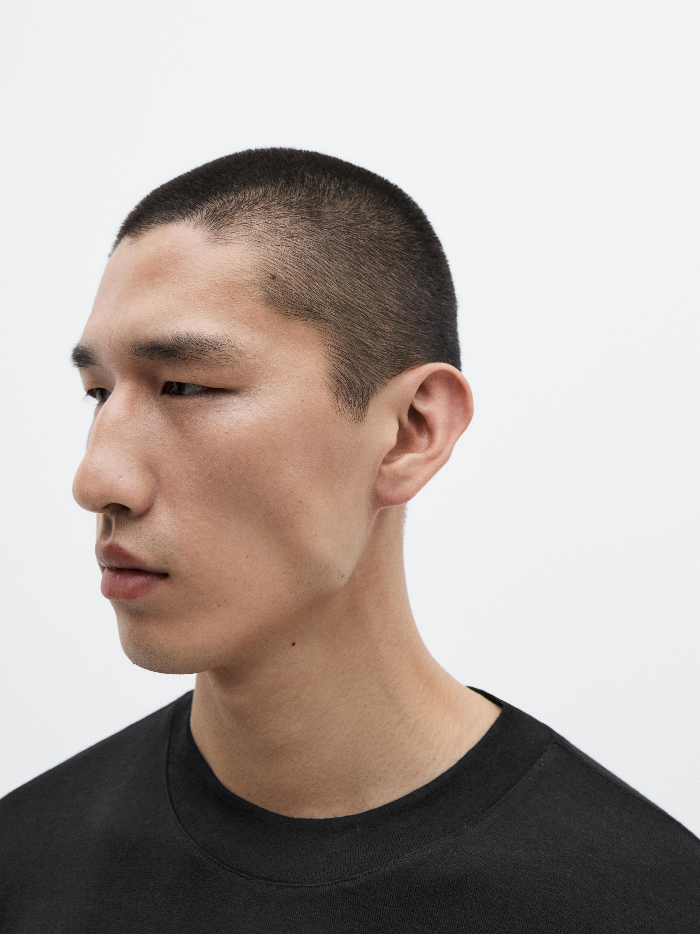 Short sleeve cotton blend T-shirt